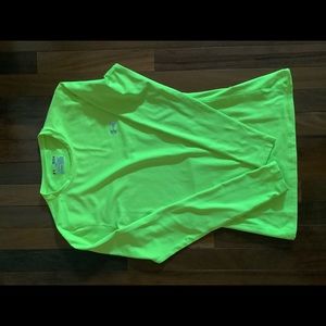 Under Armour Womens Crew Neck Long Sleeve Pullover Cold Gear Top Green Medium